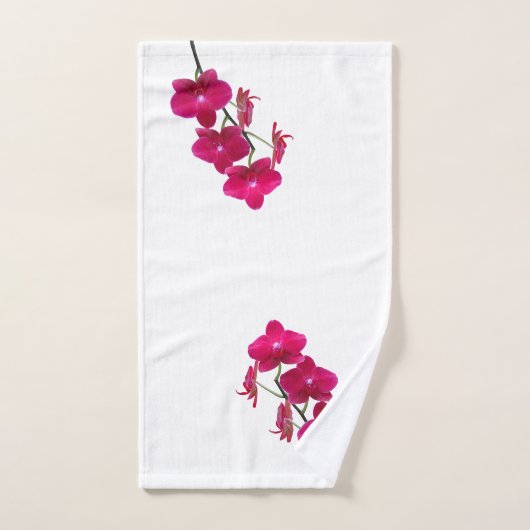 Serviettes de bain Ruby Red Orchids (Serviette à main)