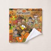 Serviettes de bain set Bon thanksgiving Day (Gant de toilette)
