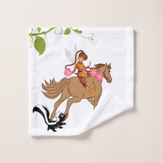 Serviettes de bain Set Cheval Brown Skunk Floral F (Gant de toilette)