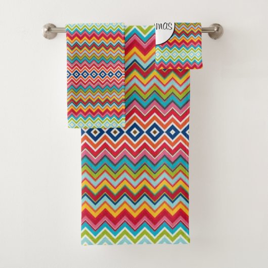 Serviettes de bain set Chevron (En situation)