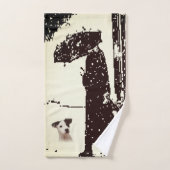 Serviettes de bain set chien (Serviette à main)