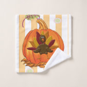 Serviettes de bain Set Citrouille Orange Turquie (Gant de toilette)