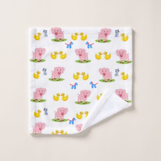 Serviettes de bain set cochon (Gant de toilette)