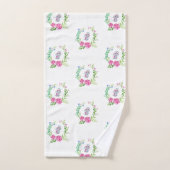 Serviettes de bain Set Eléphant Floral (Serviette à main)