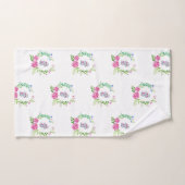 Serviettes de bain Set Eléphant Floral (Serviette à main)