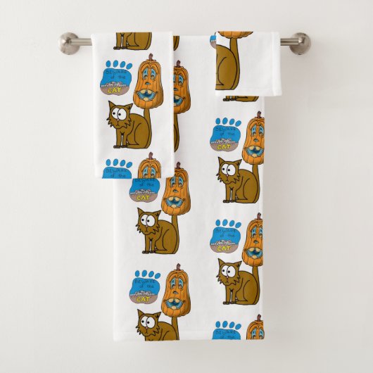 Serviettes de bain set Halloween (En situation)