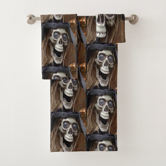 Serviettes de bain set Halloween (En situation)