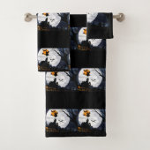 Serviettes de bain set Halloween (En situation)