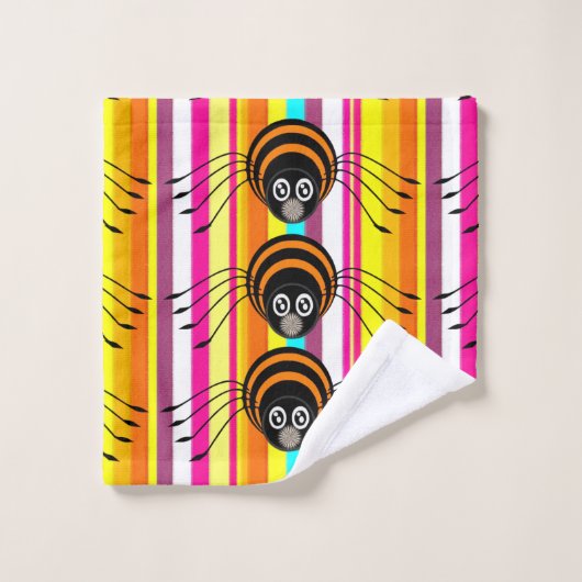 Serviettes de bain set Halloween, Araignée (Gant de toilette)