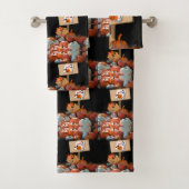Serviettes de bain set Halloween, Citrouille (En situation)