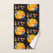Serviettes de bain set Halloween, Citrouille (Serviette à main)