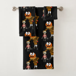 Serviettes de bain set Halloween, Citrouille