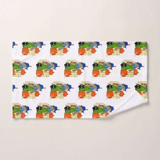 Serviettes de bain set Halloween, Épouvantail (Serviette à main)