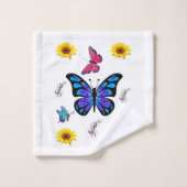 Serviettes de bain set papillons (Gant de toilette)