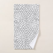 Serviettes De Bain Set Pavés Blancs (Serviette à main)