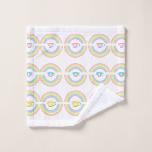 Serviettes de bain set Rainbow Cup de thé (Gant de toilette)