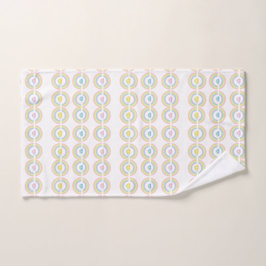 Serviettes de bain set Rainbow Cup de thé (Serviette à main)