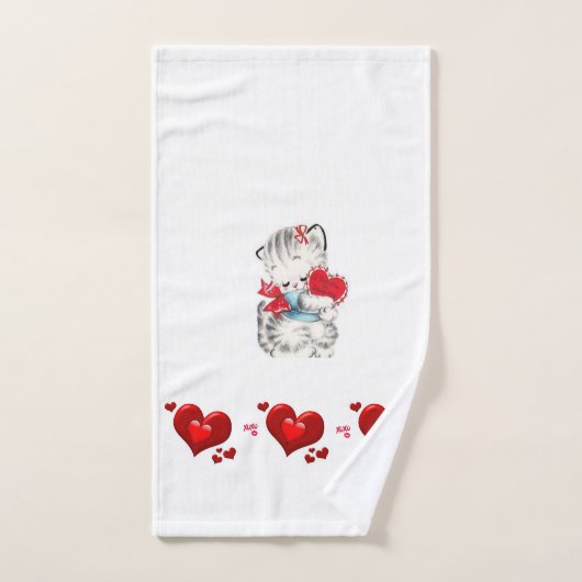Serviettes de bain set Saint Valentin (Serviette à main)