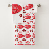 Serviettes de bain set Saint Valentin (En situation)