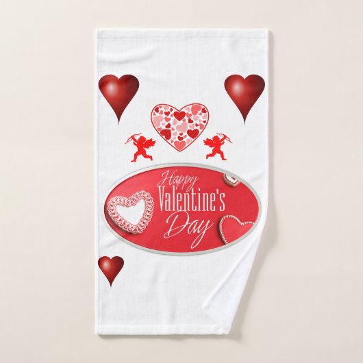 Serviettes de bain set Saint Valentin (Serviette à main)