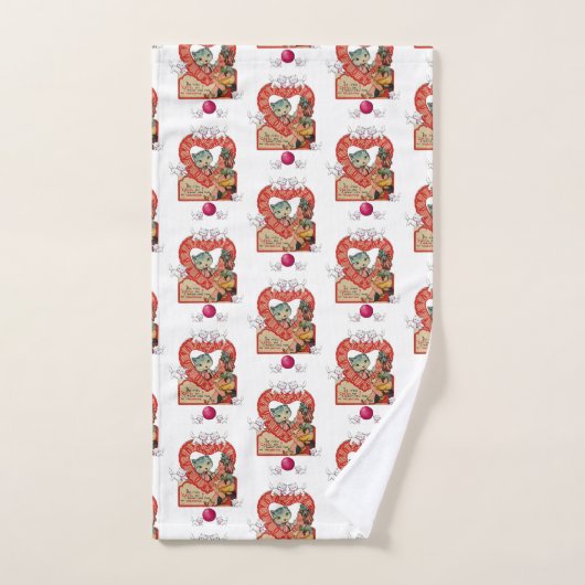 Serviettes de bain set Saint Valentin (Serviette à main)