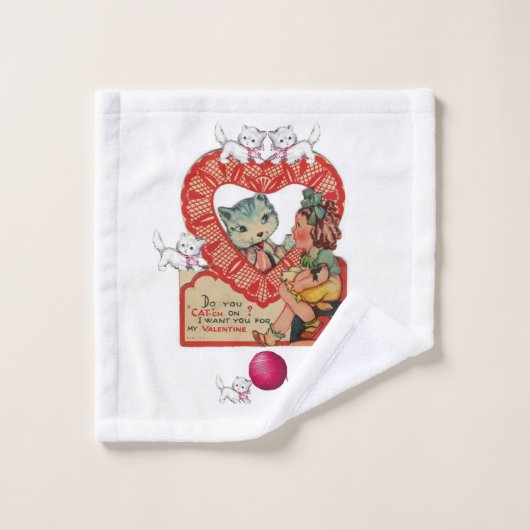 Serviettes de bain set Saint Valentin (Gant de toilette)