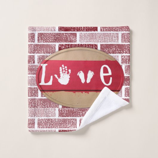 Serviettes de bain set Saint Valentin (Gant de toilette)