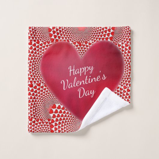 Serviettes de bain set Saint Valentin (Gant de toilette)