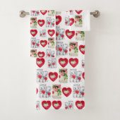 Serviettes de bain set Saint Valentin (En situation)