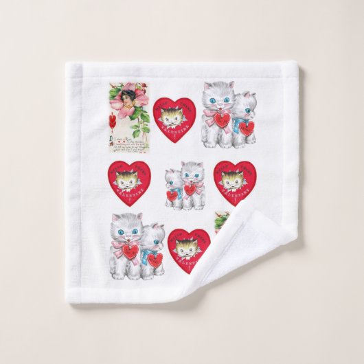 Serviettes de bain set Saint Valentin (Gant de toilette)