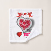 Serviettes de bain set Saint Valentin (Gant de toilette)