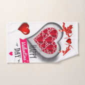 Serviettes de bain set Saint Valentin (Serviette à main)
