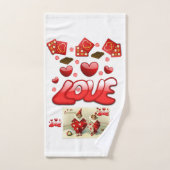 Serviettes de bain set Saint Valentin (Serviette à main)