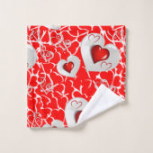 Serviettes de bain set Saint Valentin (Gant de toilette)