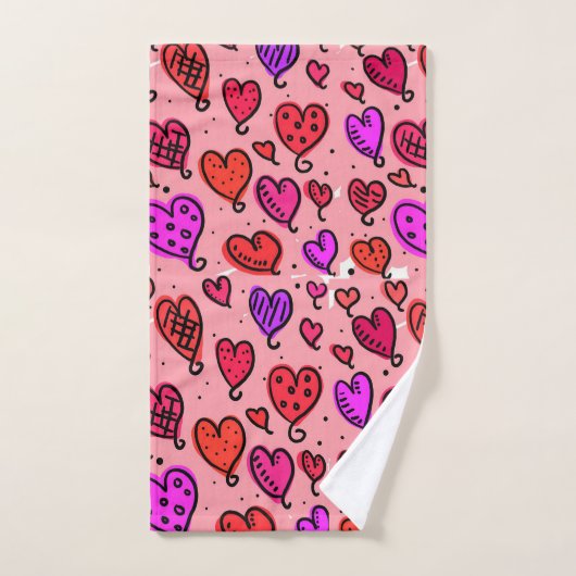 Serviettes de bain set Saint Valentin (Serviette à main)