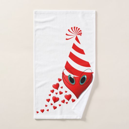 Serviettes de bain set Saint Valentin (Serviette à main)