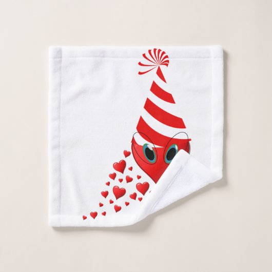 Serviettes de bain set Saint Valentin (Gant de toilette)