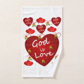 Serviettes de bain set Saint Valentin (Serviette à main)