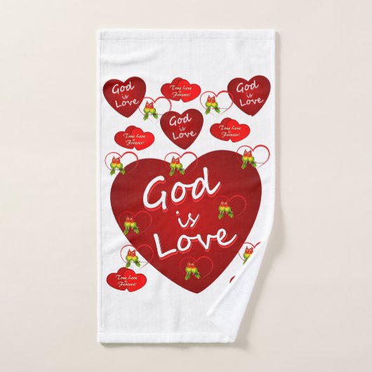 Serviettes de bain set Saint Valentin (Serviette à main)