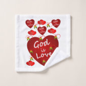 Serviettes de bain set Saint Valentin (Gant de toilette)