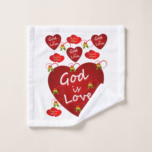 Serviettes de bain set Saint Valentin (Gant de toilette)