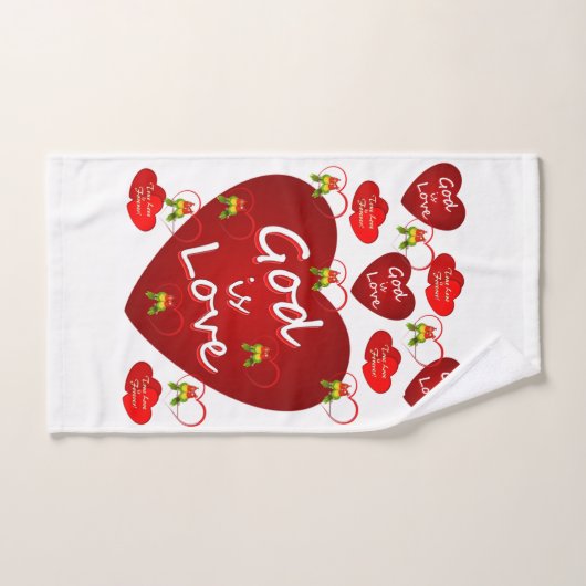 Serviettes de bain set Saint Valentin (Serviette à main)