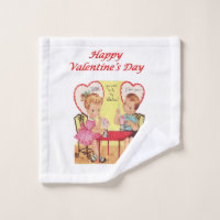Serviettes de bain set Saint Valentin