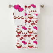 Serviettes de bain set Saint Valentin (En situation)