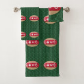 Serviettes de bain set Saint Valentin (En situation)