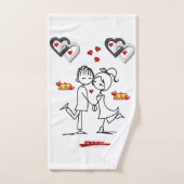 Serviettes de bain set Saint Valentin (Serviette à main)