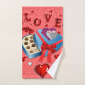 Serviettes de bain set Saint Valentin, Amour (Serviette à main)