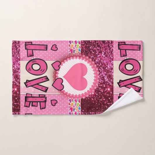 Serviettes de bain set Saint Valentin, Amour (Serviette à main)