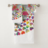 Serviettes de bain set Saint Valentin, Ange (En situation)