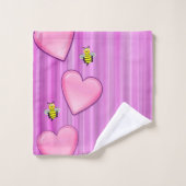 Serviettes de bain set Saint Valentin, Bee (Gant de toilette)